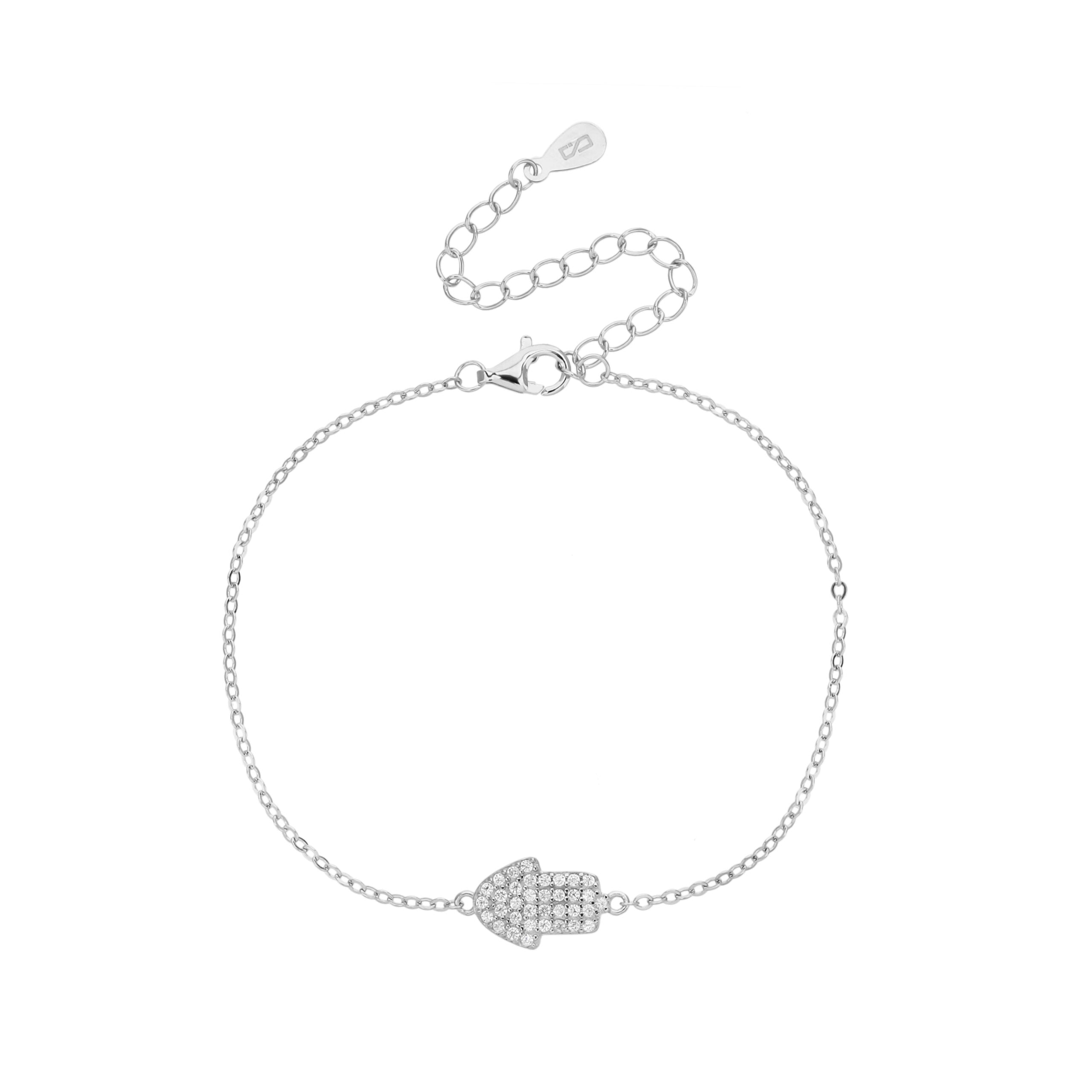 צמיד חמסה מנצנצת- כסף אמיתי 925