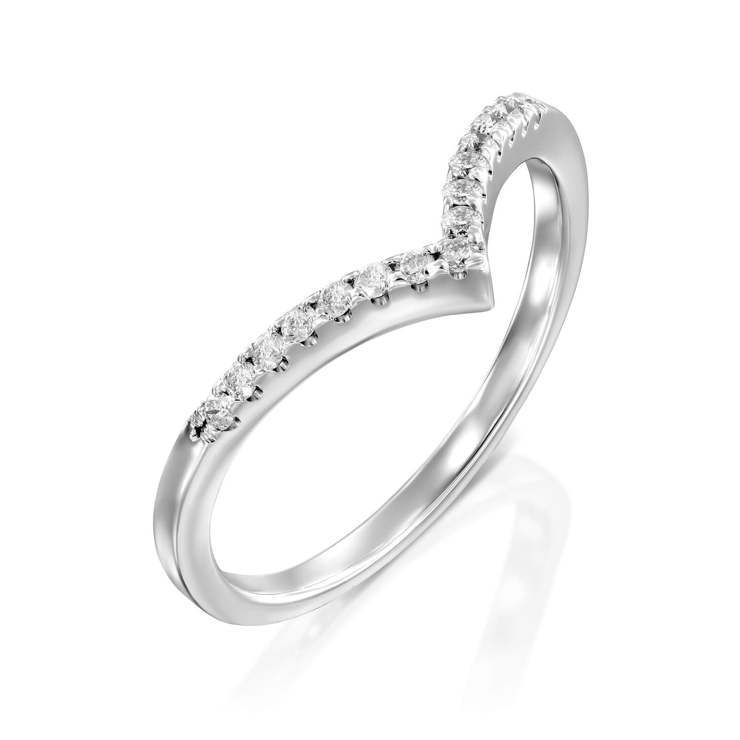 טבעת וי- כסף אמיתי 935