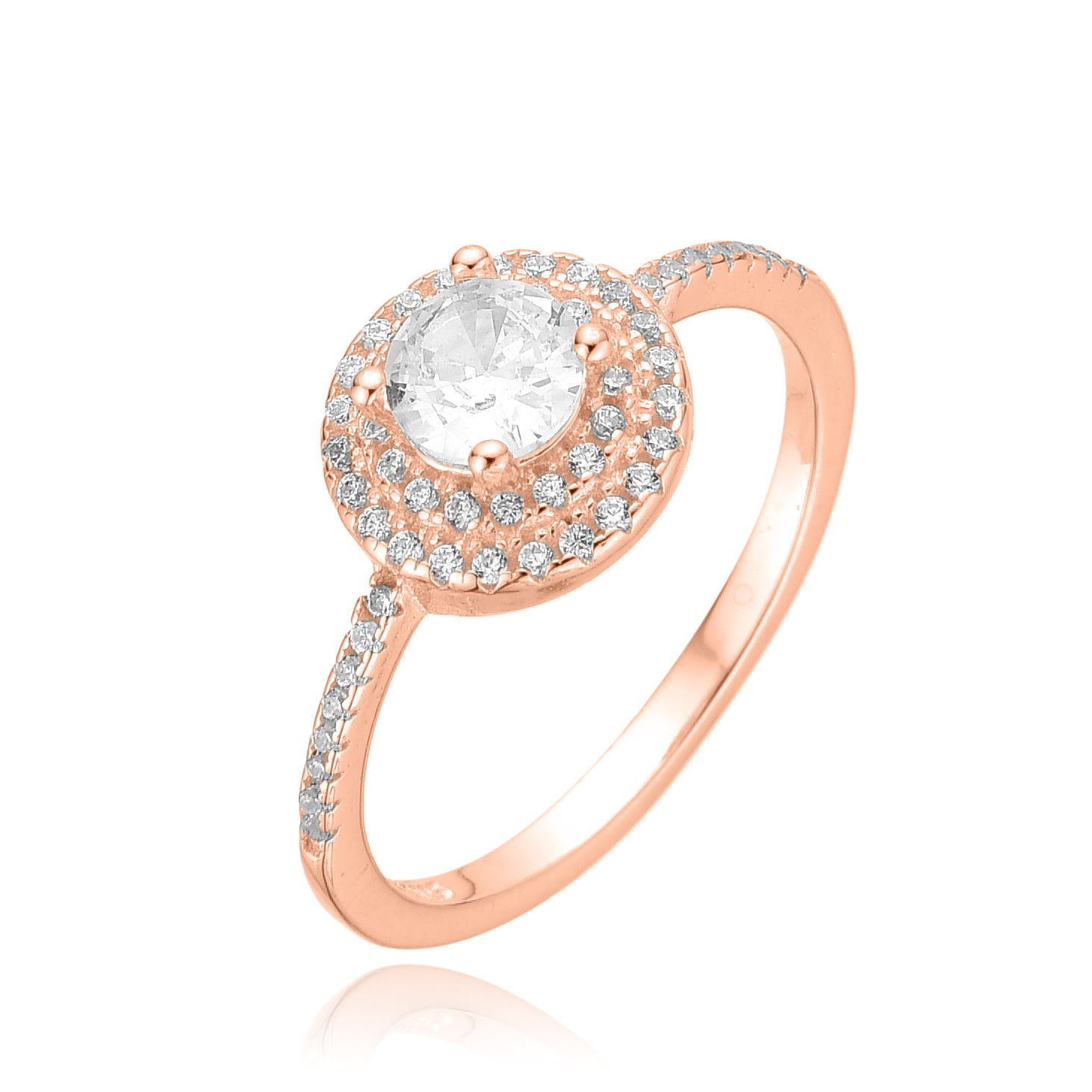 טבעת מיילי- כסף אמיתי 925 בציפוי רוז גולד