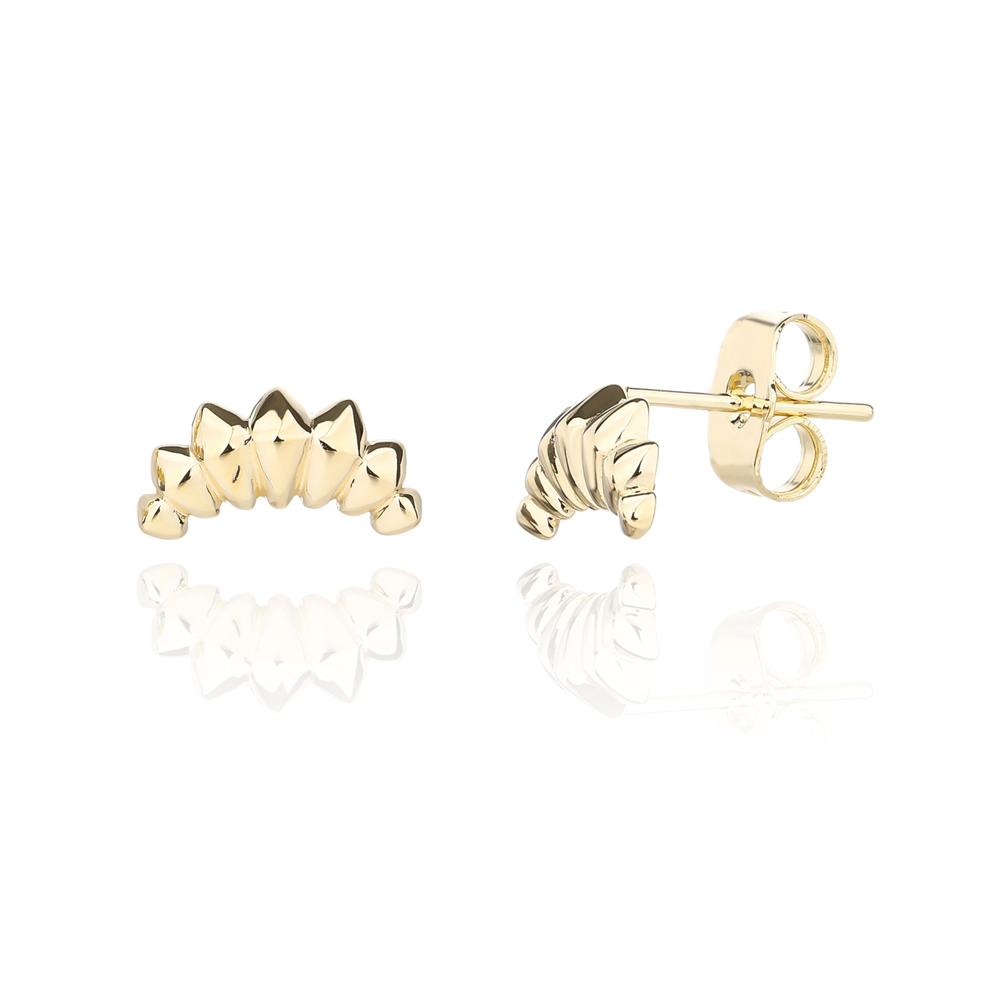 עגילי זהב צמודים- הילה