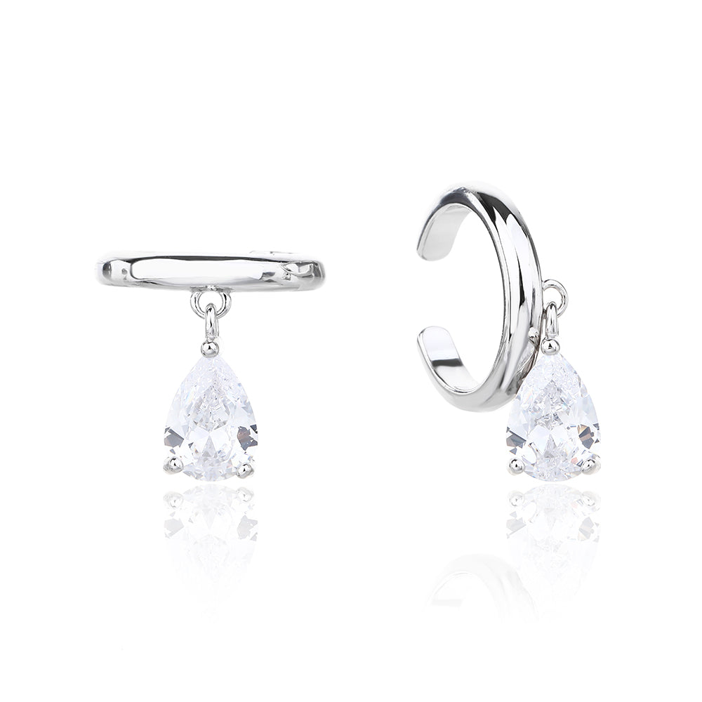 עגילי הליקס טיפה ללא חור- כסף אמיתי 925