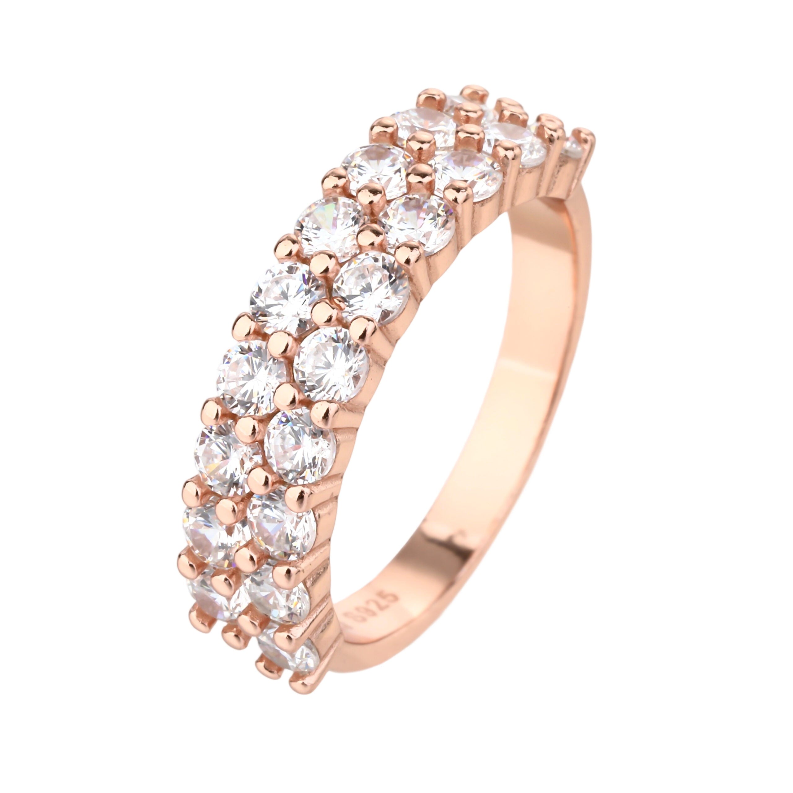 טבעת ברק- כסף טמיתי 925 בציפוי רוז גולד