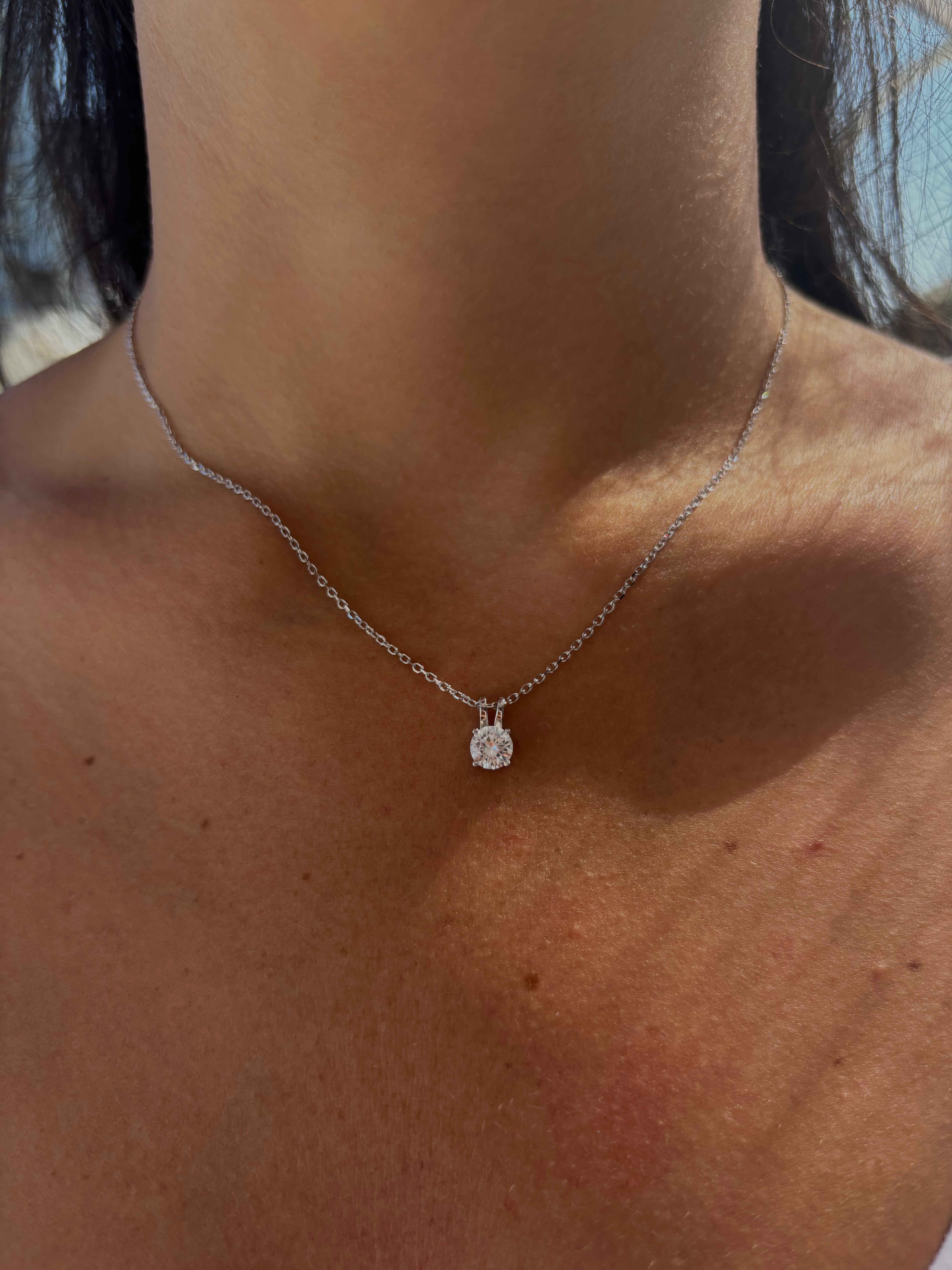 שרשרת זרקון יוקרתית- כסף אמיתי 925