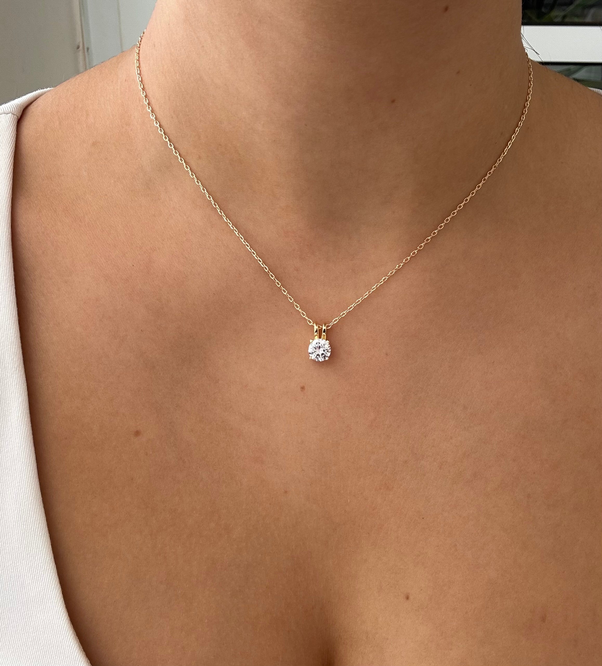 שרשרת זרקון יוקרתית- זהב