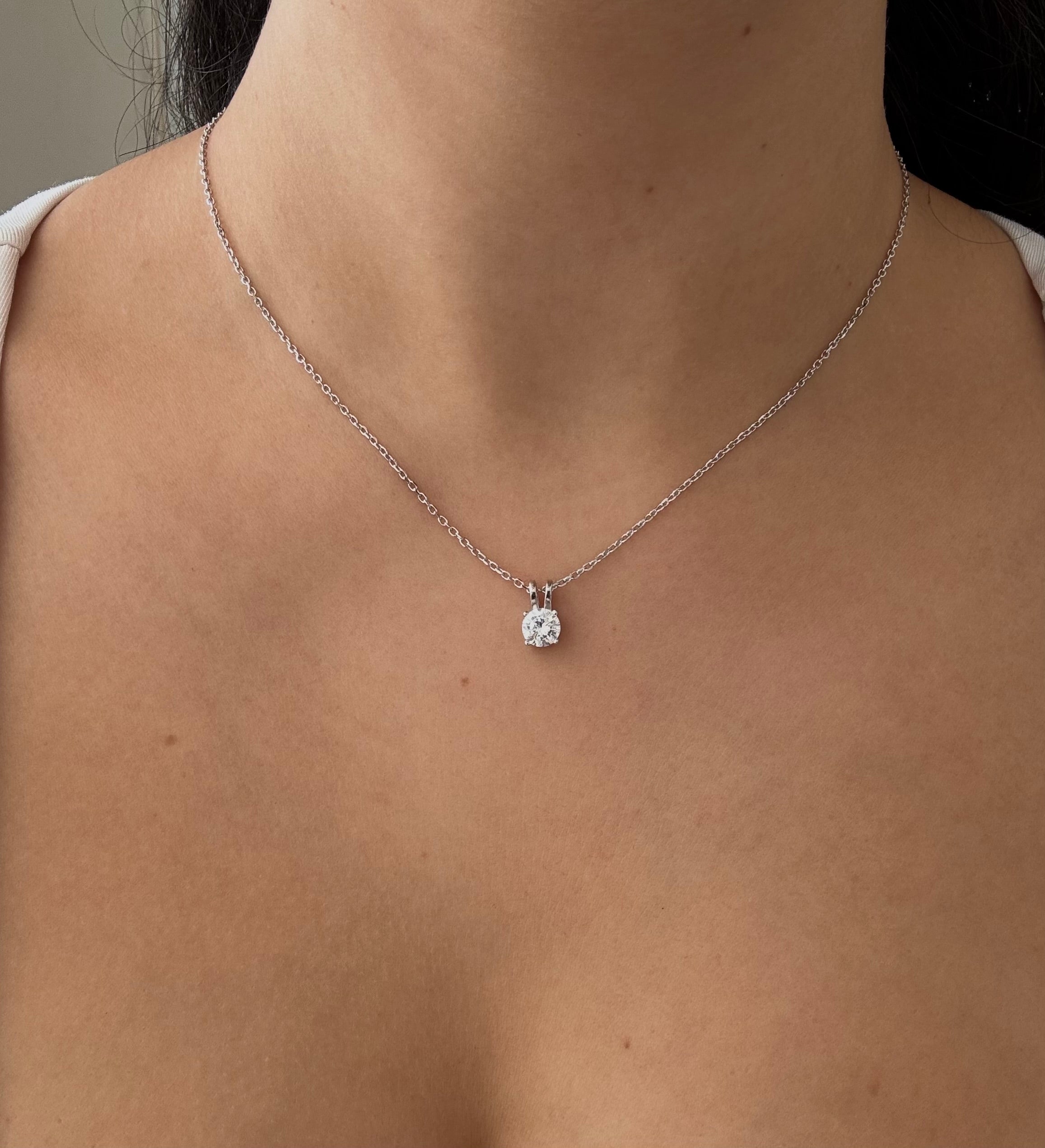 שרשרת זרקון יוקרתית- כסף אמיתי 925