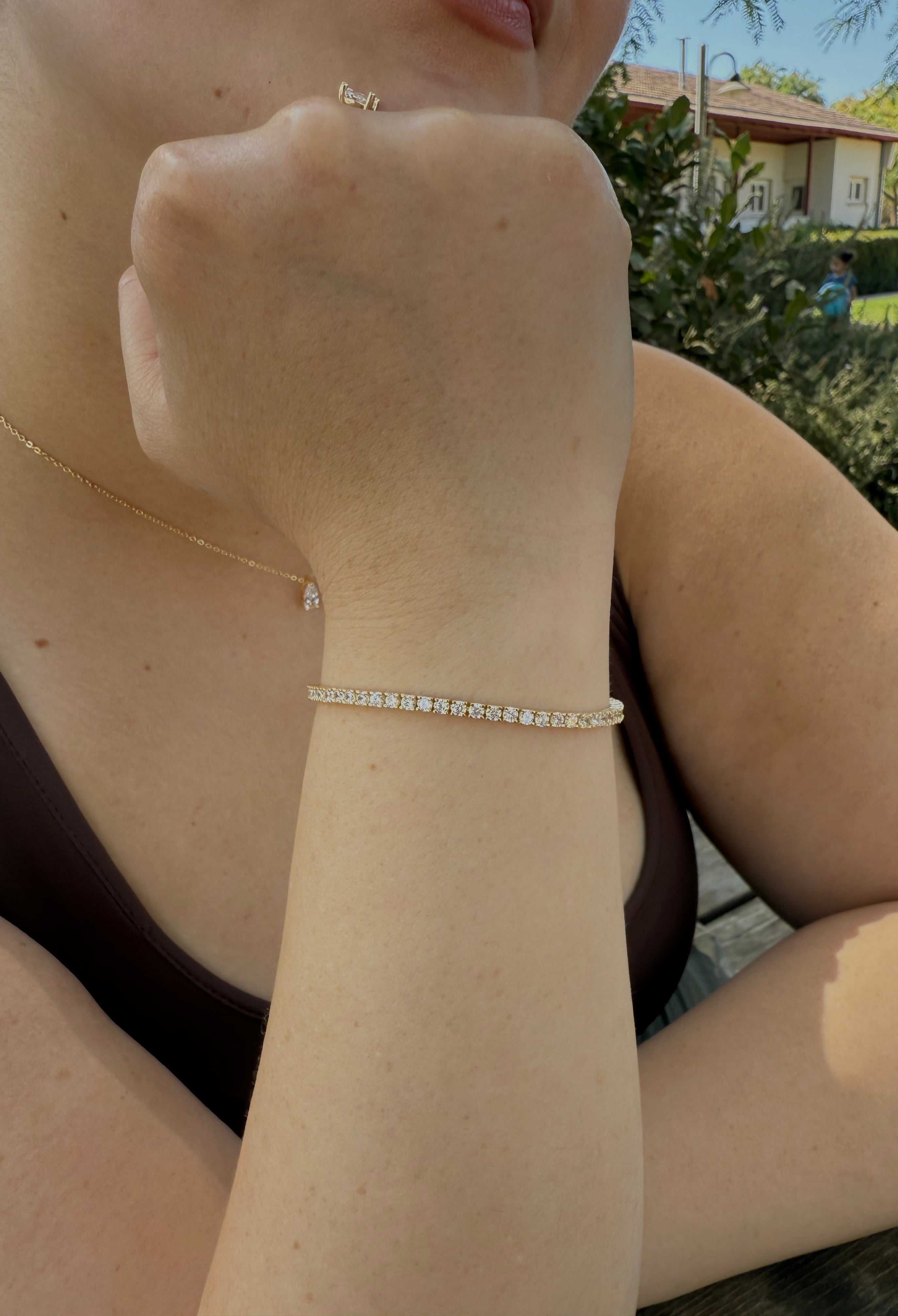 צמיד טניס- זהב 2 מ"מ