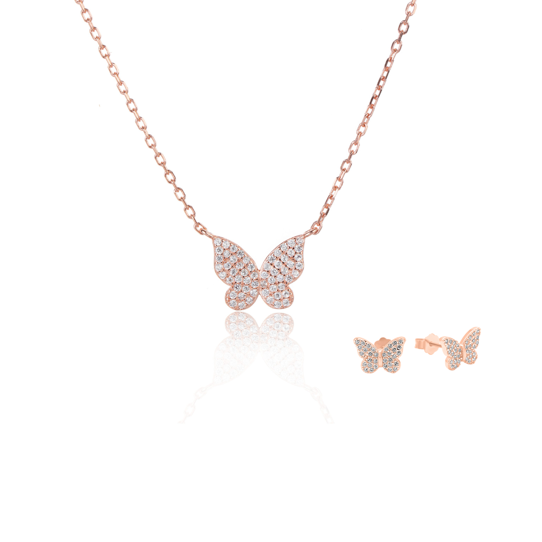 סט מתנה לטירונות- פרפר רוז גולד