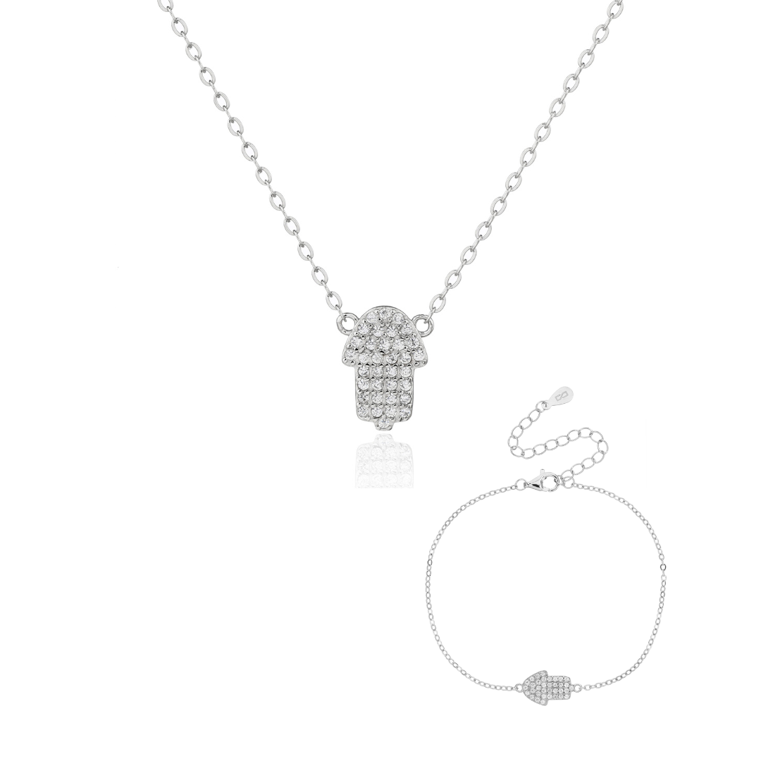 סט מתנה לטירונות- סט חמסה מכסף