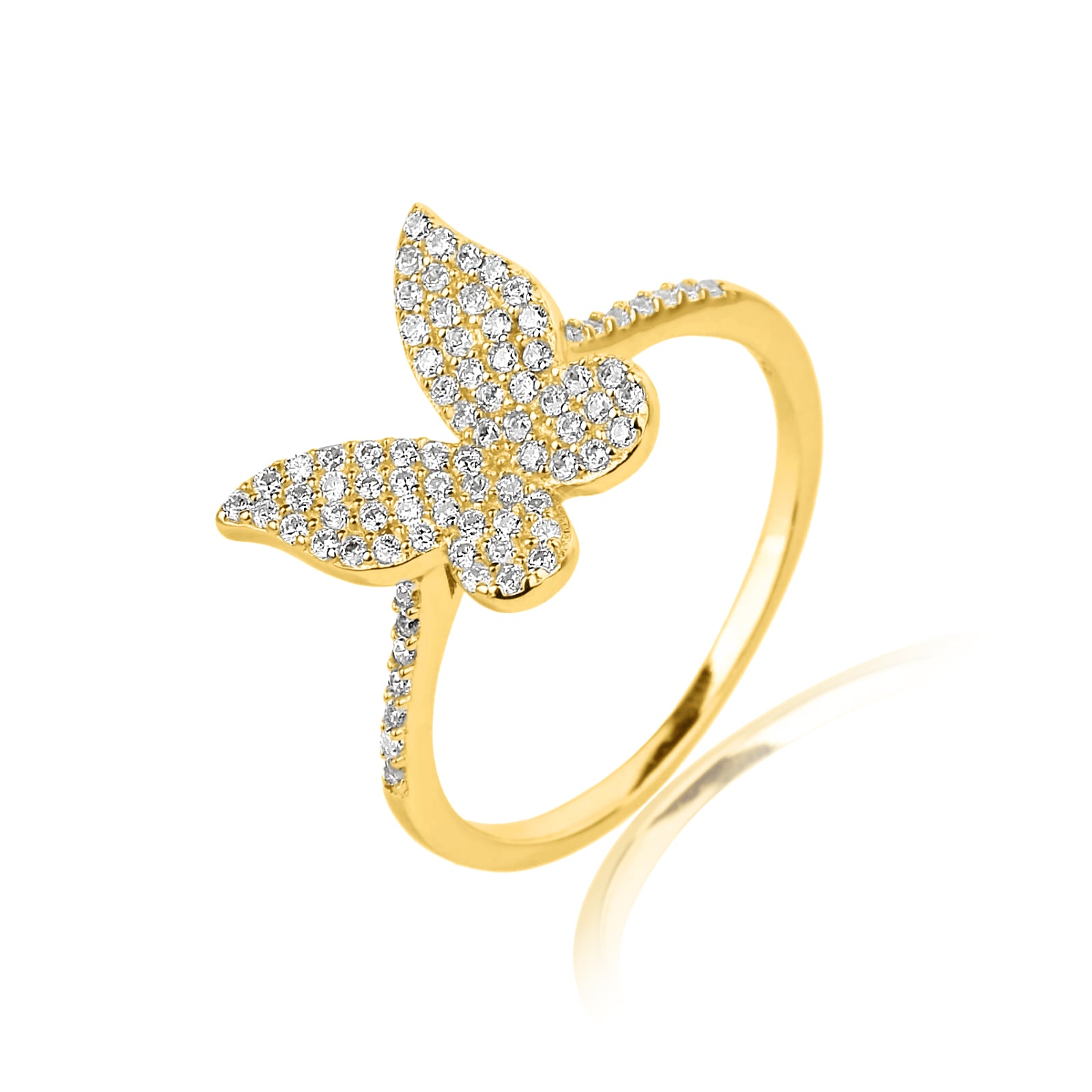 טבעת פרפר- זהב