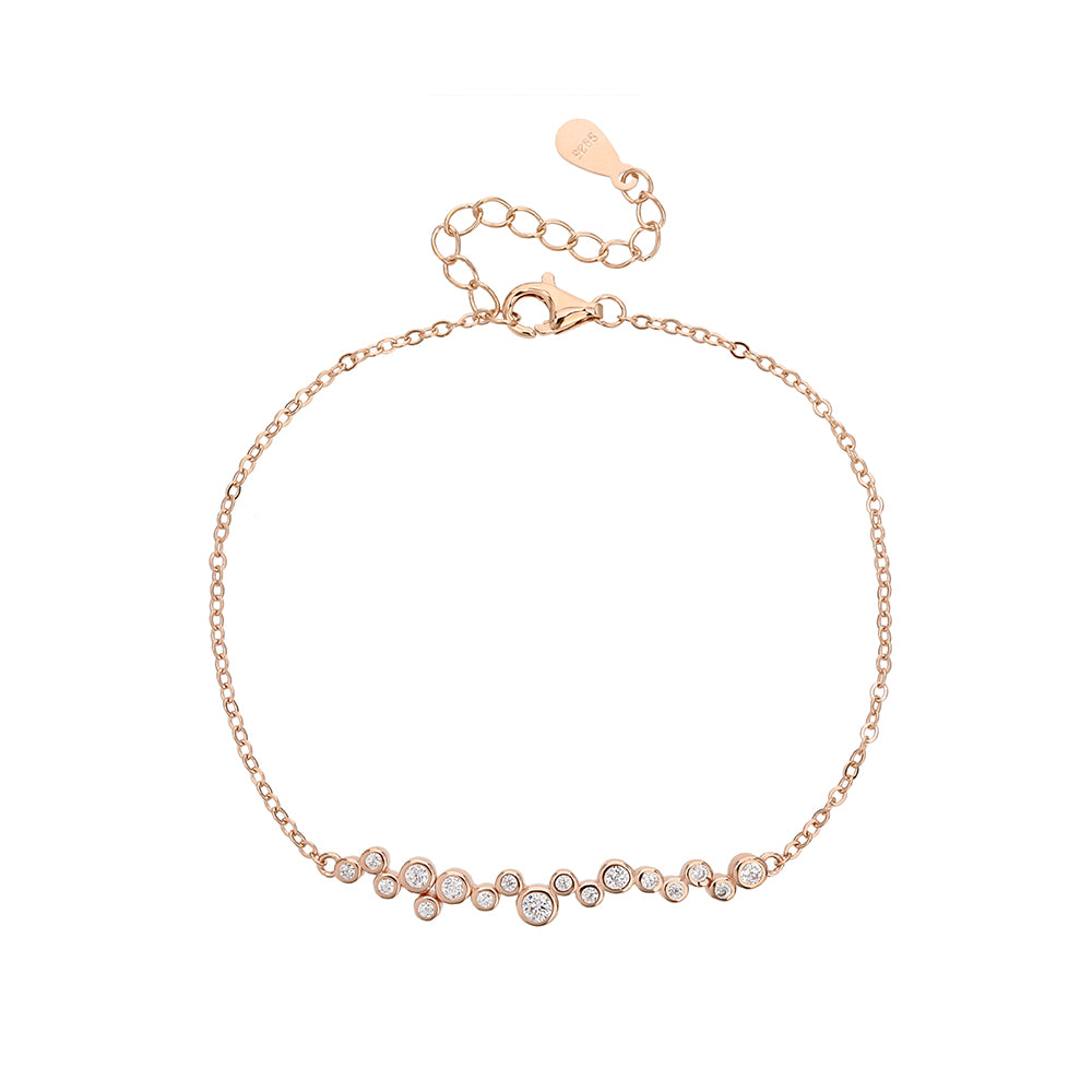 צמיד ניצוץ- כסף אמיתי 925 בציפוי רוז גולד