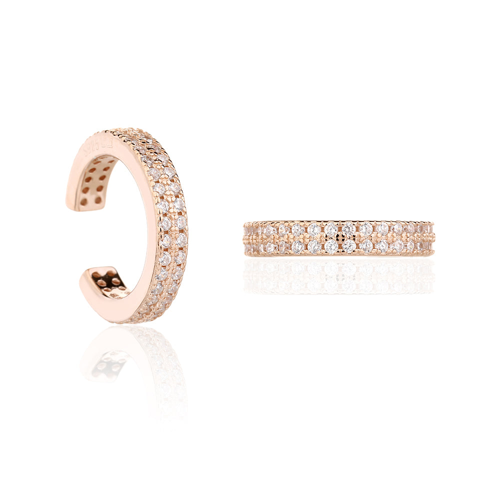 הליקס דנה ללא חור- כסף אמיתי 925 בציפוי רוז גולד