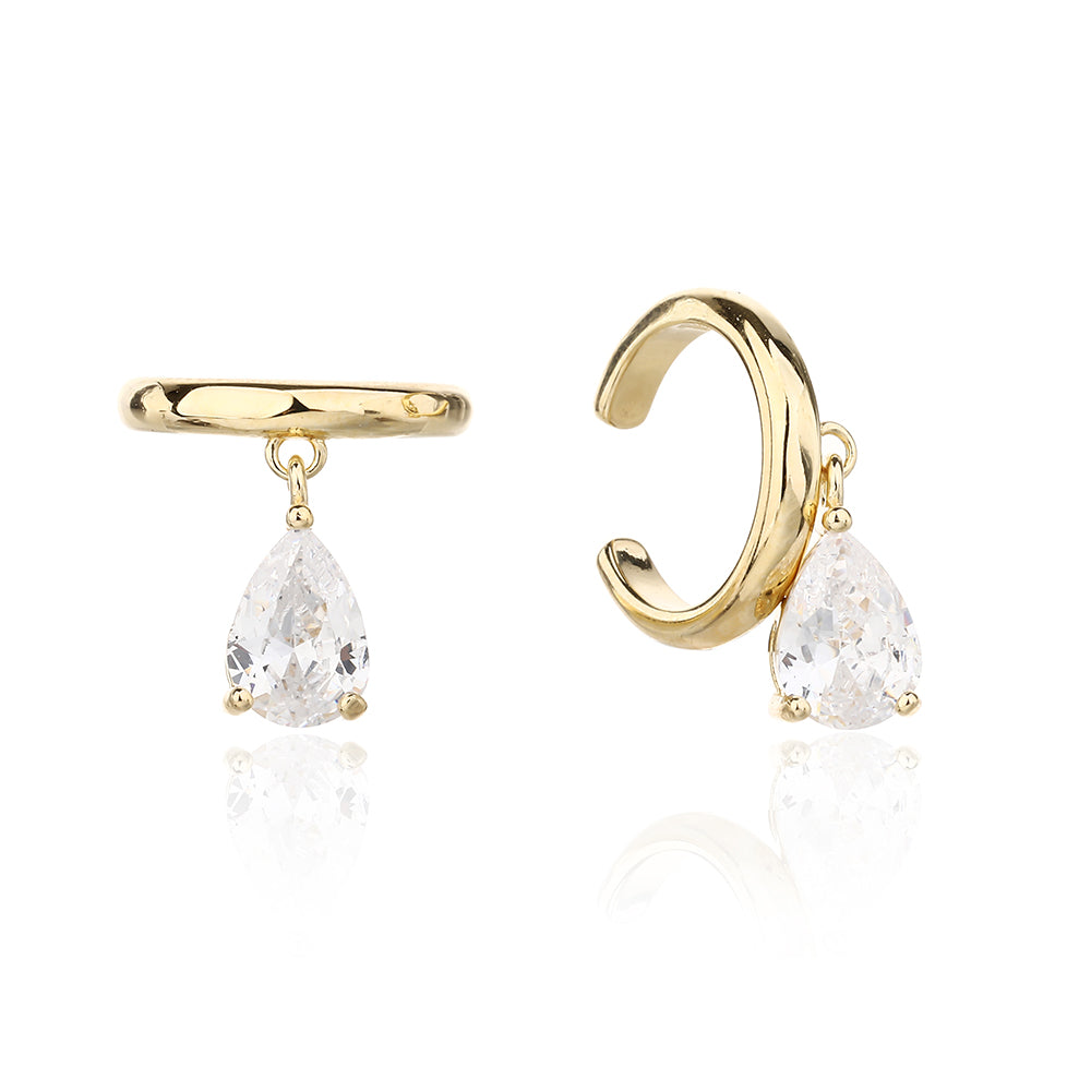 עגילי הליקס טיפה ללא חור טיפה- זהב