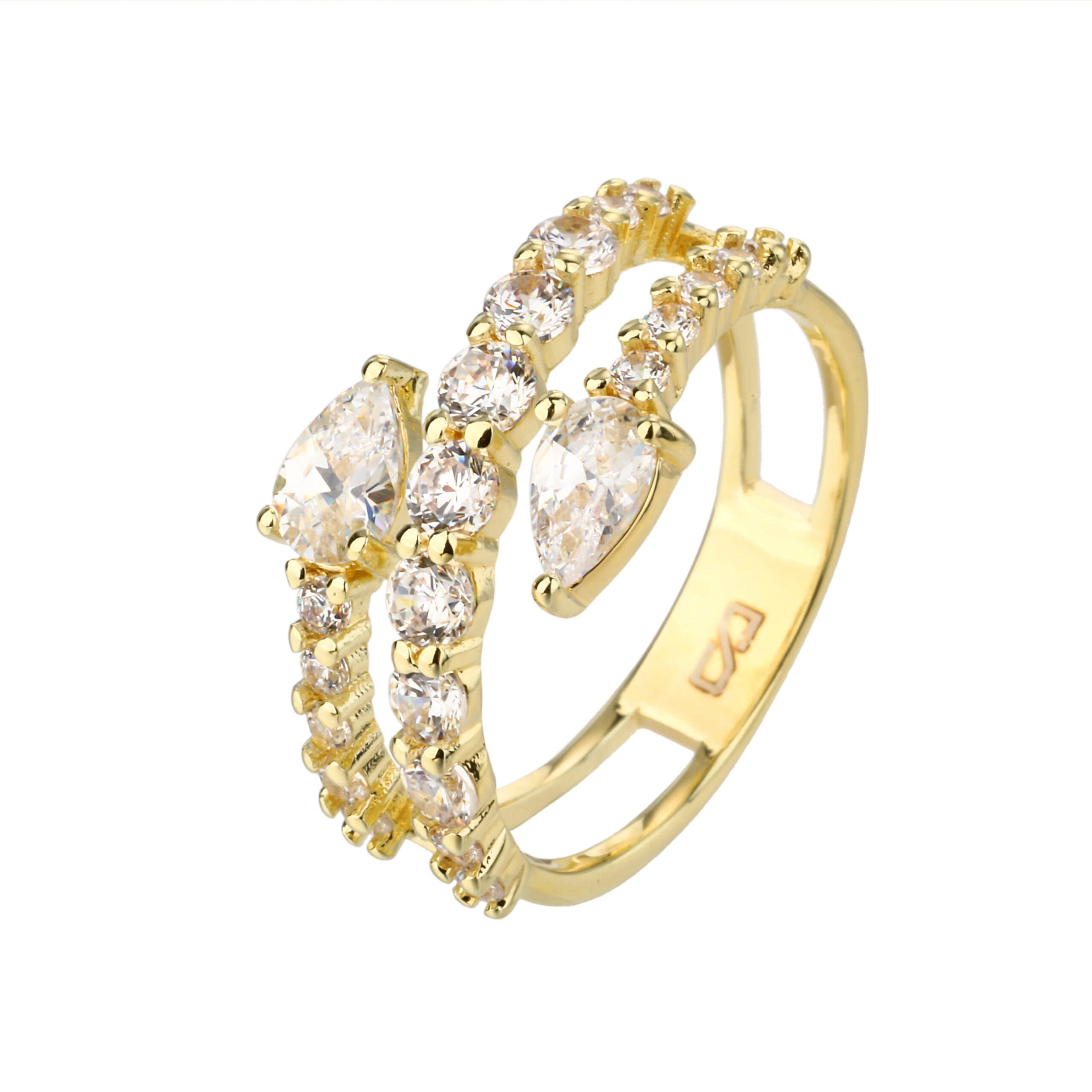 טבעת טיפות זהב