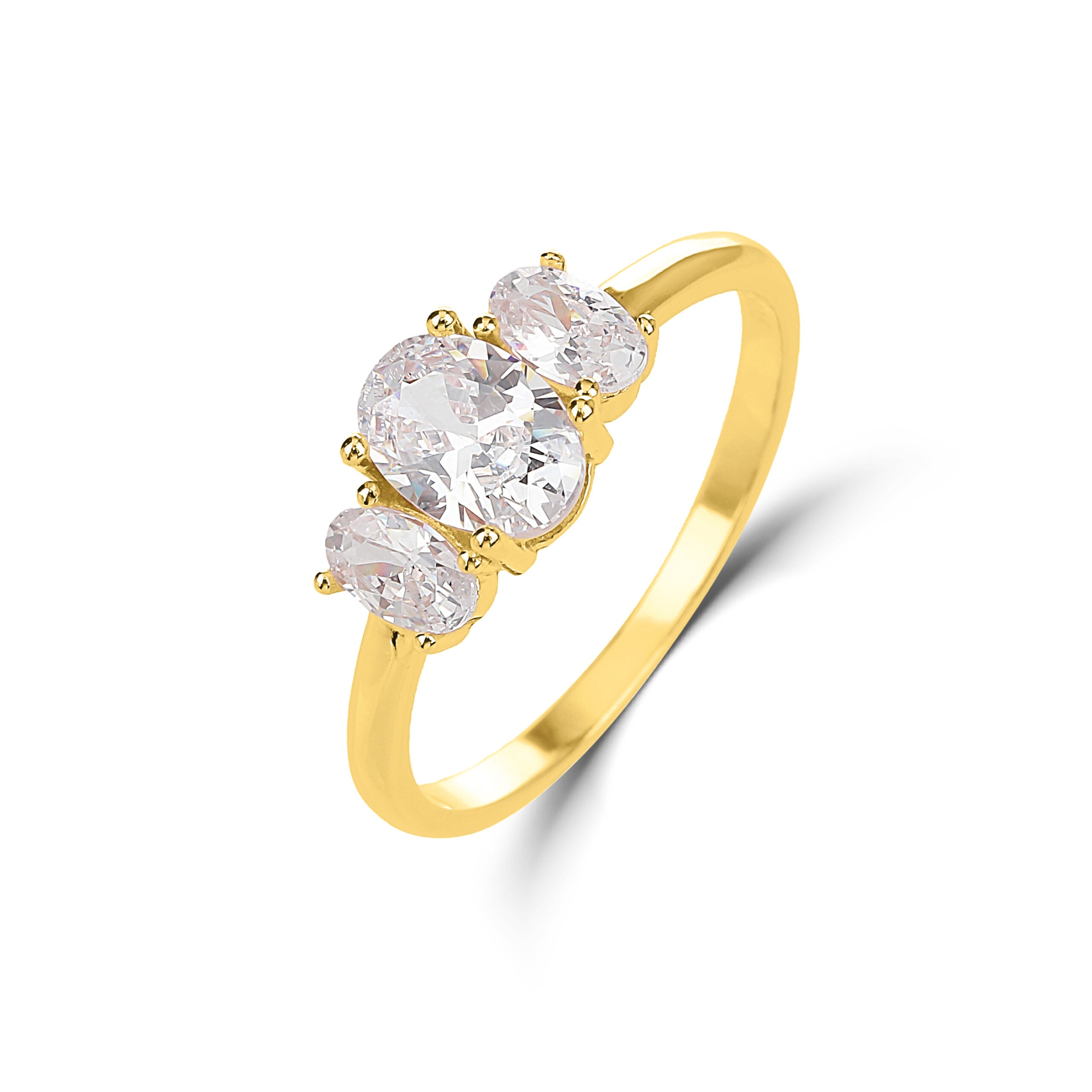 טבעת טריו-זהב