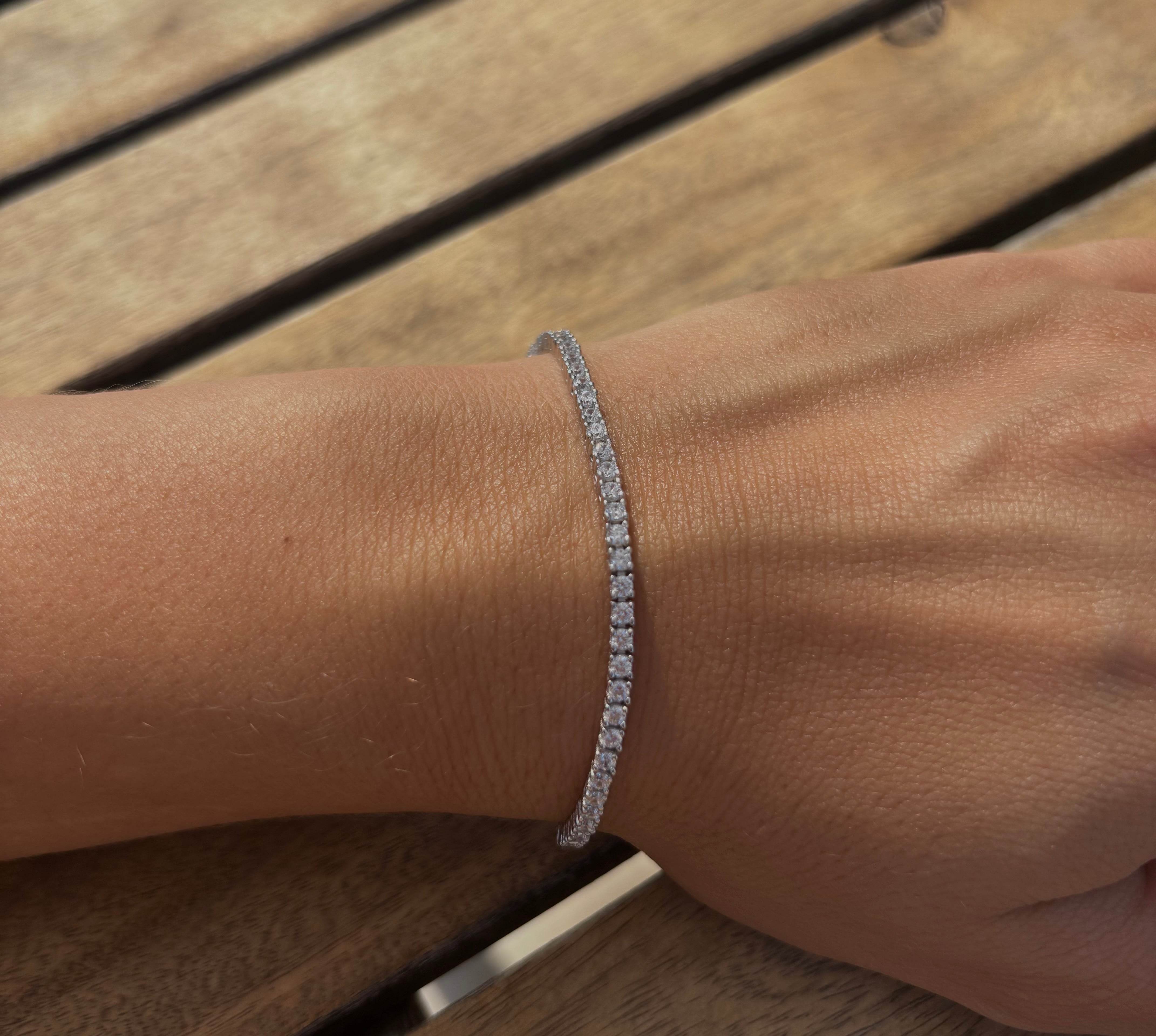 צמיד טניס 2 מ"מ כסף אמיתי 925